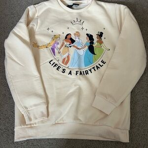 Cakeworthy Disney Cream Sweatshirt with Princess Design